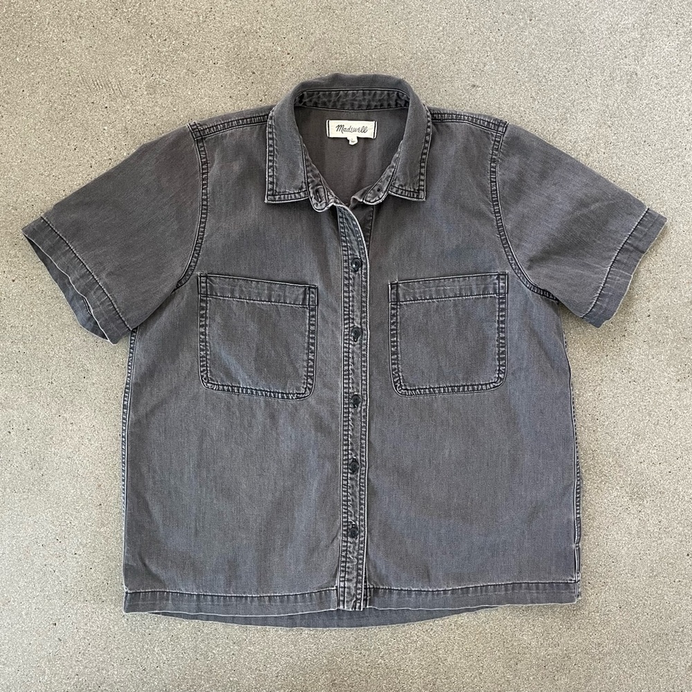 Madewell Women’s Short Sleeve Denim Shirt | Size Small